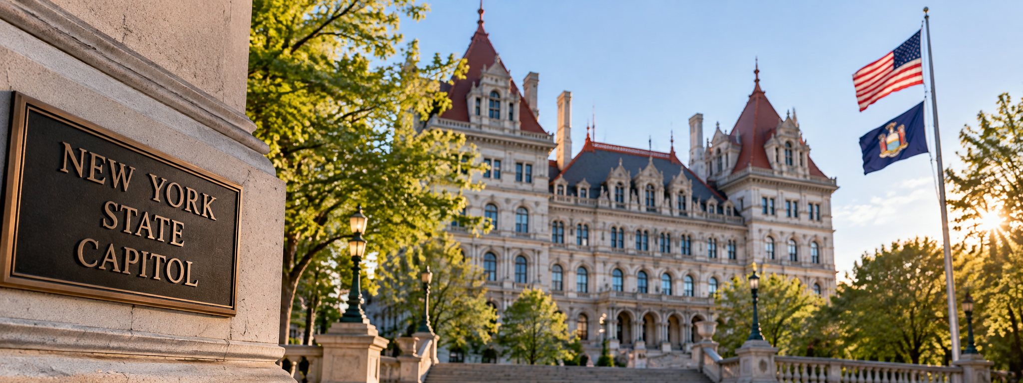 New York State Capitol in Golden Light - New York State Chiropractic Association
